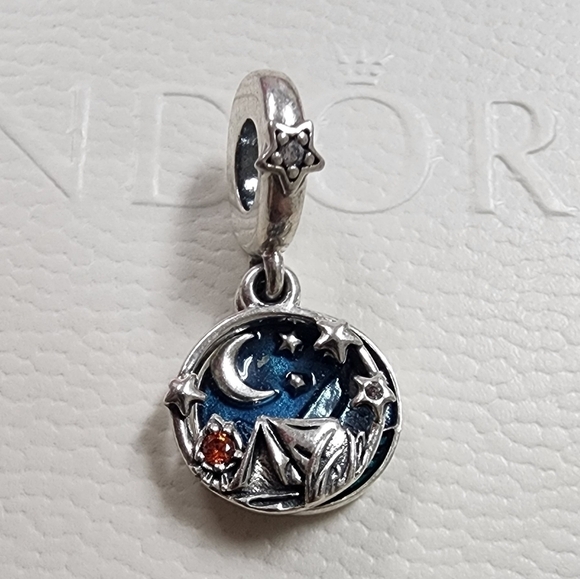 Camping Night Sky Double Dangle Charm - Picture 8 of 9